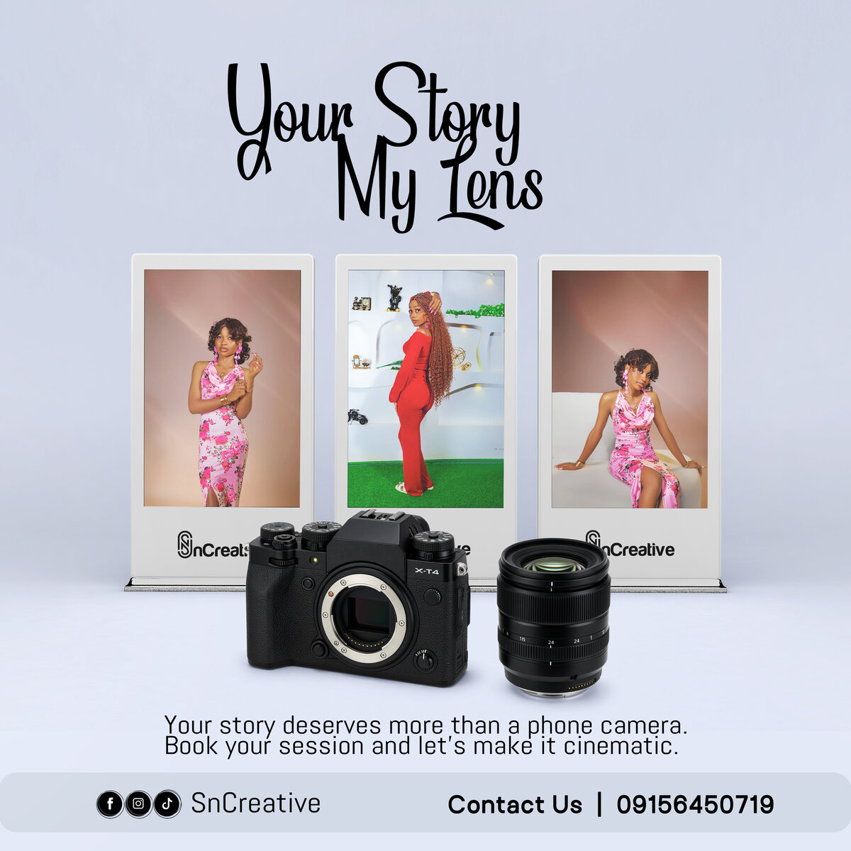 Camera and lens used for SnCreative photography sessions