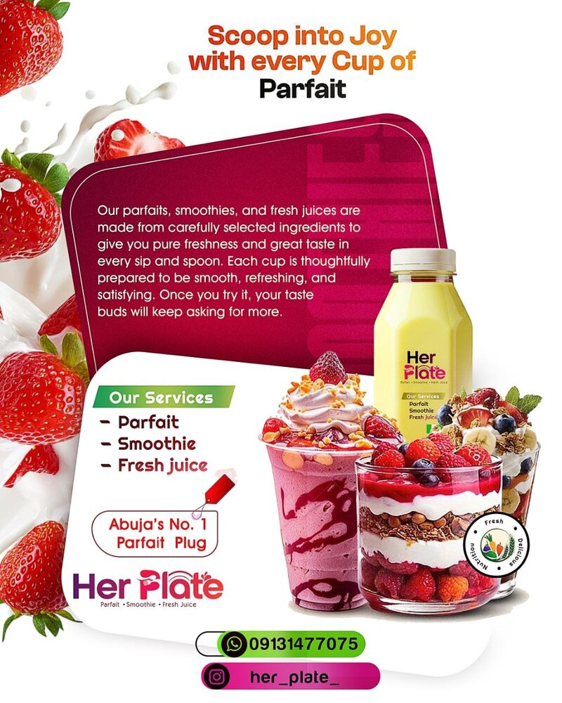 Her Plate parfait flyer design